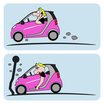 Vector illustration of single isolated crash icon
