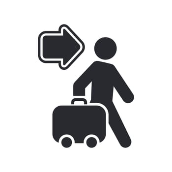 Vector illustration of single isolated travel icon