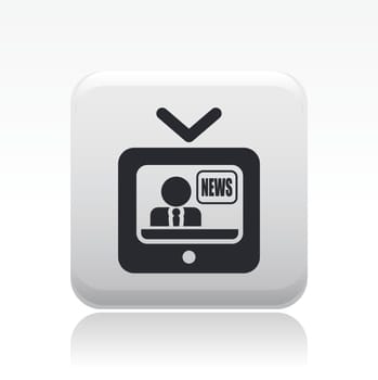 Vector illustration of single isolated news icon