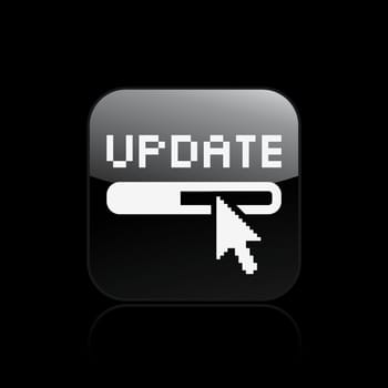 Vector illustration of single isolated update icon