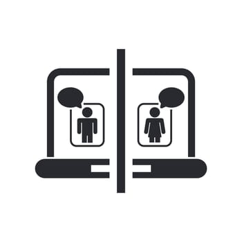 Vector illustration of single isolated social network icon