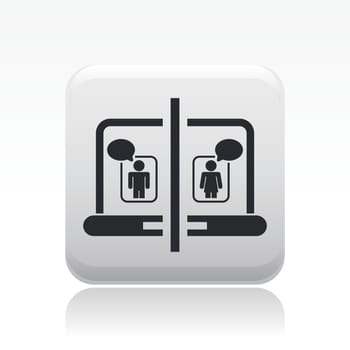 Vector illustration of single isolated chat icon