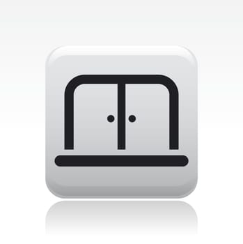 Vector illustration of single isolated doors icon