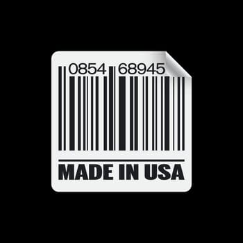 Vector illustration of single isolated made in USA icon