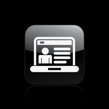Vector illustration of single isolated profile page icon