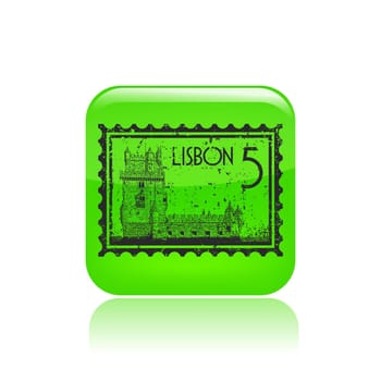 Vector illustration of single isolated Lisbon icon
