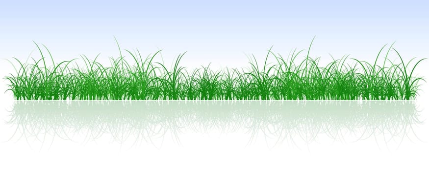 Vector illustration of single isolated grass icon