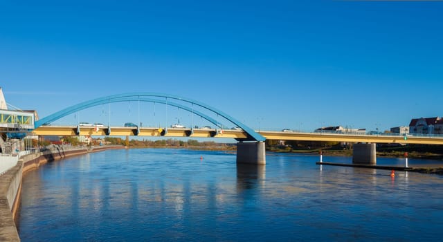 Oderbruecke Bridge, Frankfurt Oder Germany to Slubice Poland