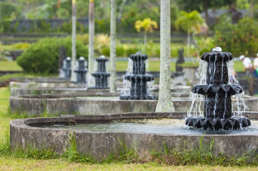 Fountains at Bali's Tirtagangga Water Palace, Indonesia