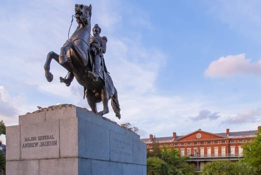 Andrew Jackson statue and Pontalba Apartments, New Orleans
