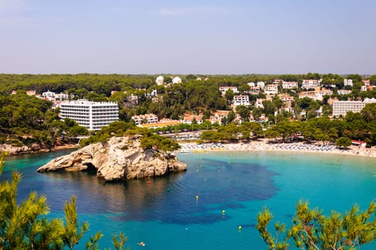 View of Cala Galdana  beach in Menorca, Balearic Islands, Spain