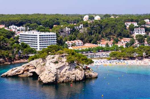 View of Cala Galdana  beach in Menorca, Balearic Islands, Spain