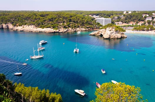 View of Cala Galdana  beach in Menorca, Balearic Islands, Spain