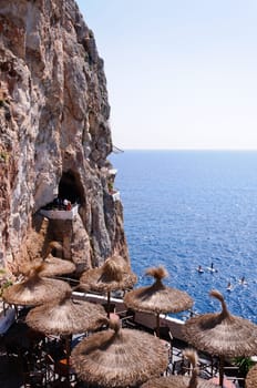 Cova d en Xoroi, cove in Cala en Porter, Minorca,Balearic islands, Spain