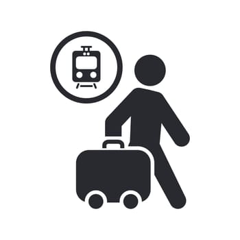 Vector illustration of single isolated travel icon