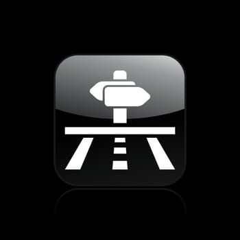 Vector illustration of single isolated road direction icon