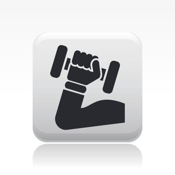 Vector illustration of single isolated gym icon
