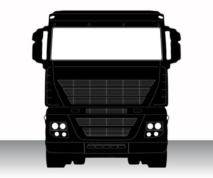 Vector illustration of single isolated truck icon