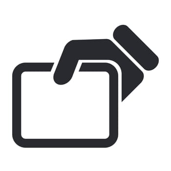 Vector illustration of single isolated show document icon