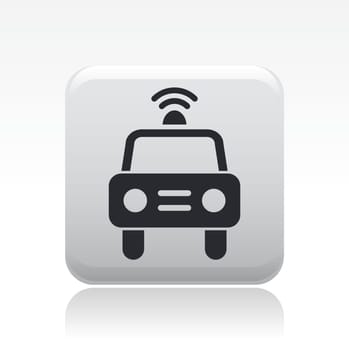 Vector illustration of single isolated police car icon