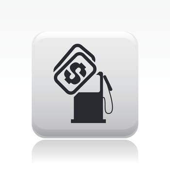 Vector illustration of single isolated gasoline price icon