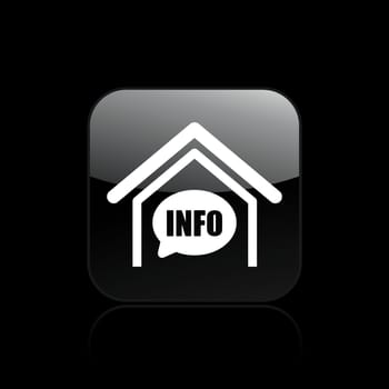 Vector illustration of single isolated box info icon