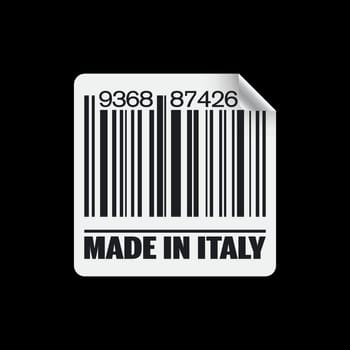 Vector illustration of single isolated made in Italy icon