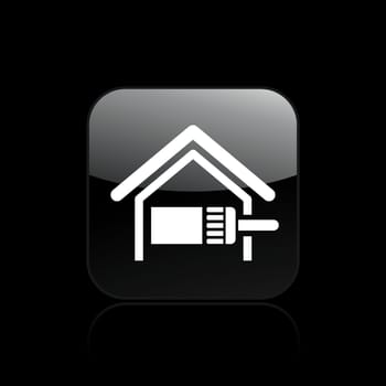 Vector illustration of single isolated home paint icon