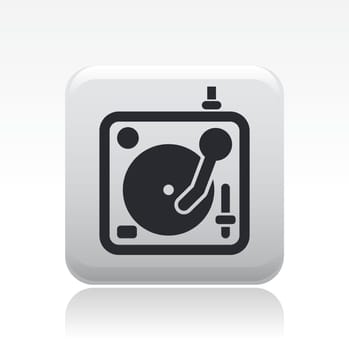 Vector illustration of single isolated dj icon