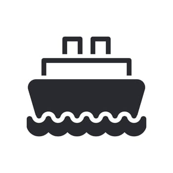 Vector illustration of single isolated boat icon