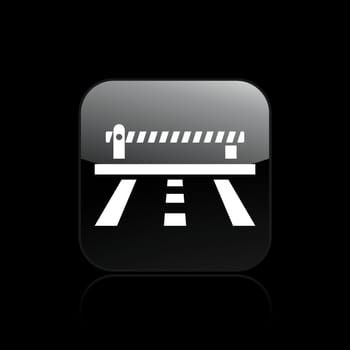 Vector illustration of single isolated road barrier icon