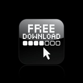 Vector illustration of single isolated free download icon