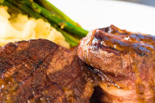 Filet mignon steak on a plate