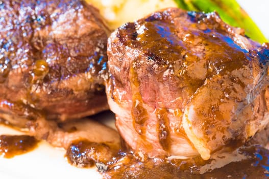 Filet mignon steak on a plate
