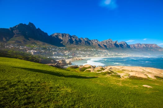 Camps Bay and hillside, Cape Town, South Africa