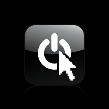 Vector illustration of single isolated web power icon
