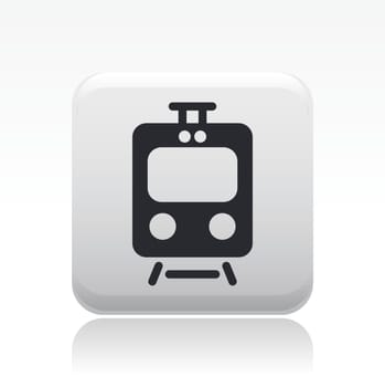Vector illustration of single isolated train icon