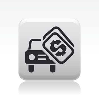 Vector illustration of single isolated car sale icon