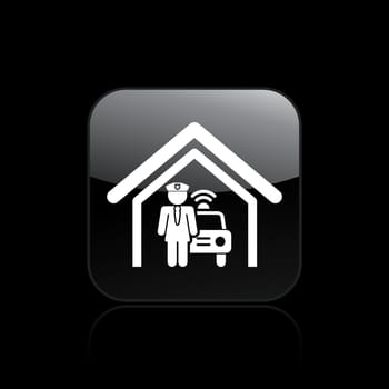 Vector illustration of single isolated police icon