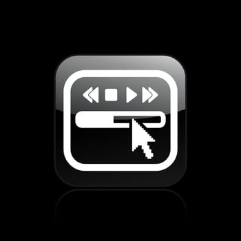 Vector illustration of single isolated player icon
