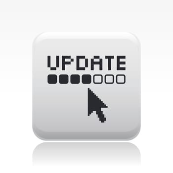 Vector illustration of single isolated update icon