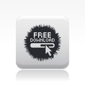 Vector illustration of single isolated free download icon