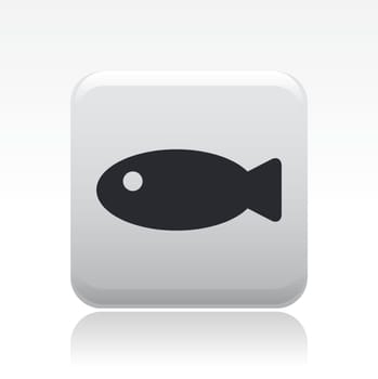 Vector illustration of single isolated fish icon