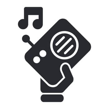 Vector illustration of single isolated radio icon