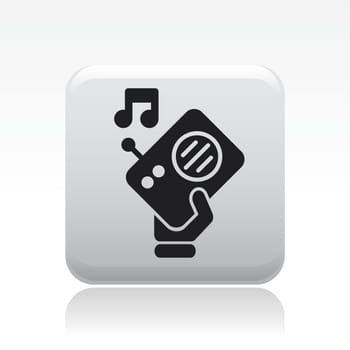 Vector illustration of single isolated radio icon