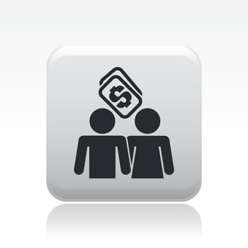 Vector illustration of single isolated prostitution icon