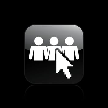 Vector illustration of single isolated social web icon