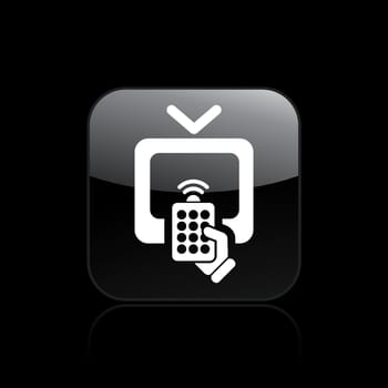 Vector illustration of single isolated tv remote icon
