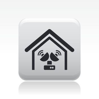 Vector illustration of single isolated antenna icon