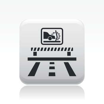 Vector illustration of single isolated crash icon